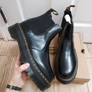 Dr. Martens Smooth Black Platform Quad Boots.The Price Is Firm.